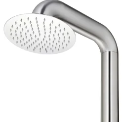 vidaXL Ducha de jardín con base marrón 230 cm acero inoxidable Marrón Online