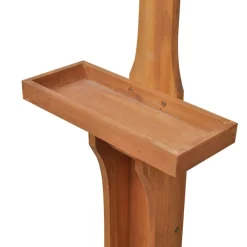 vidaXL Ducha de jardín de madera Marr&oacute;n Discount