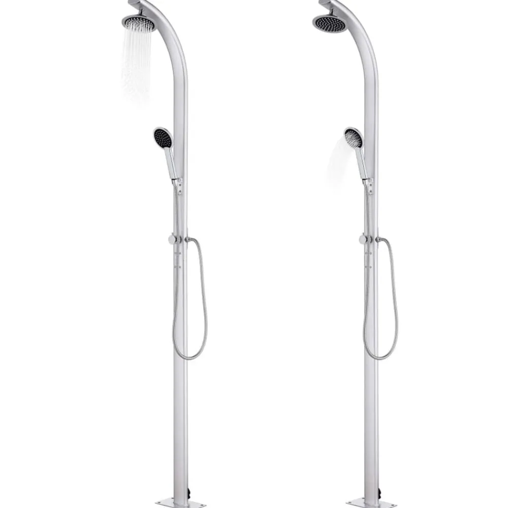 vidaXL Ducha de jardín de aluminio 215 cm Outlet