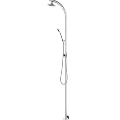 vidaXL Ducha de jardín de aluminio 215 cm Outlet