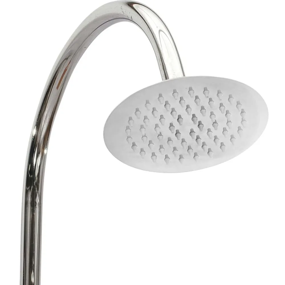 vidaXL Piscina Y Spa-Ducha de jardín de madera maciza de teca 75x75x210 cm