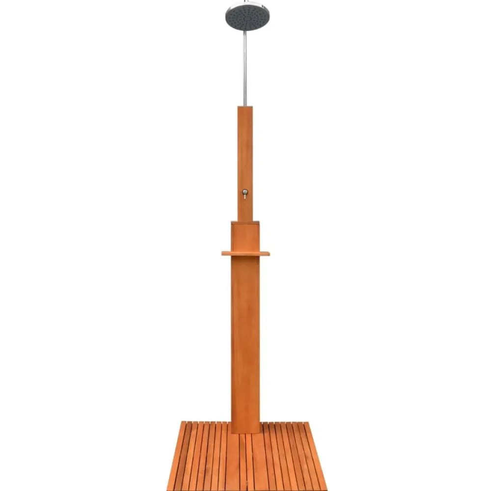 vidaXL Ducha de jardín de madera maciza eucalipto y acero Online