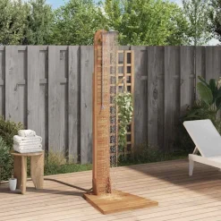 vidaXL Ducha de jardín madera maciza de teca 70x75x204 cm