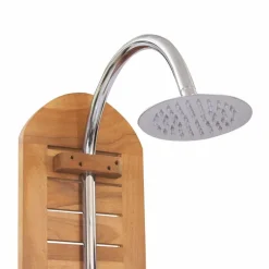 vidaXL Ducha de jardín madera maciza de teca 70x75x204 cm