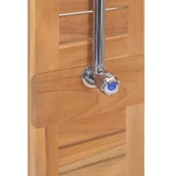 vidaXL Ducha de jardín madera maciza de teca 70x75x204 cm