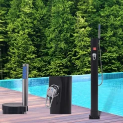 vidaXL Ducha solar 8 L PVC acero