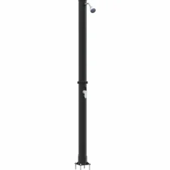 vidaXL Ducha Solar al Aire Libre Negro 217 cm PVC y Aluminio Discount