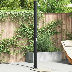 vidaXL Ducha Solar al Aire Libre Negro 217 cm PVC y Aluminio Discount