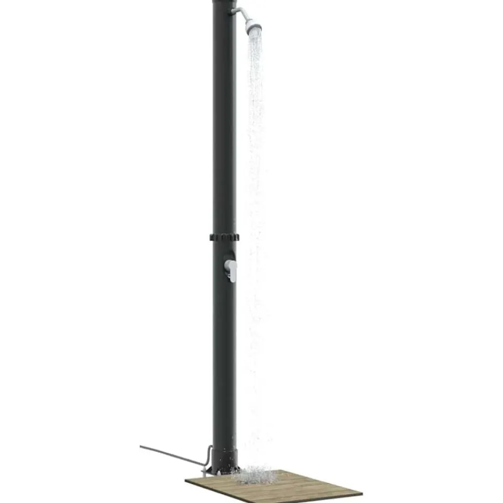 vidaXL Ducha Solar al Aire Libre Negro 217 cm PVC y Aluminio Discount