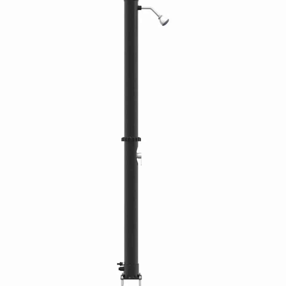 vidaXL Ducha Solar al Aire Libre Negro 217 cm PVC y Aluminio Discount