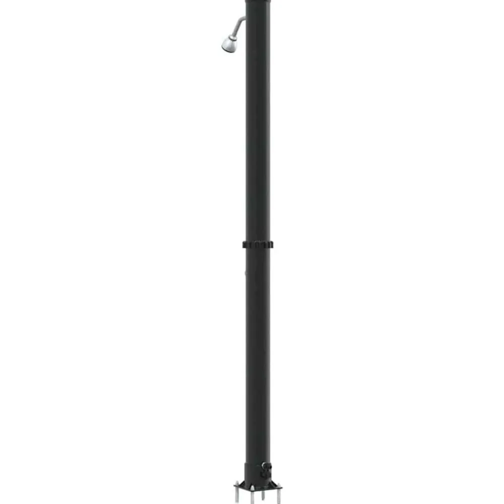 vidaXL Ducha Solar al Aire Libre Negro 217 cm PVC y Aluminio Discount