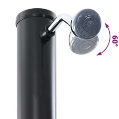 vidaXL Ducha Solar al Aire Libre Negro 217 cm PVC y Aluminio Discount