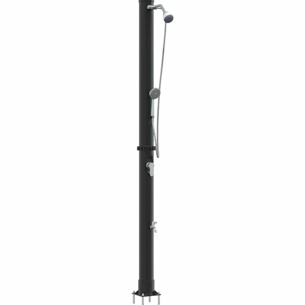 vidaXL Ducha Solar al Aire Libre Negro 217 cm PVC y Aluminio Clearance