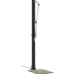 vidaXL Ducha Solar al Aire Libre Negro 217 cm PVC y Aluminio Clearance