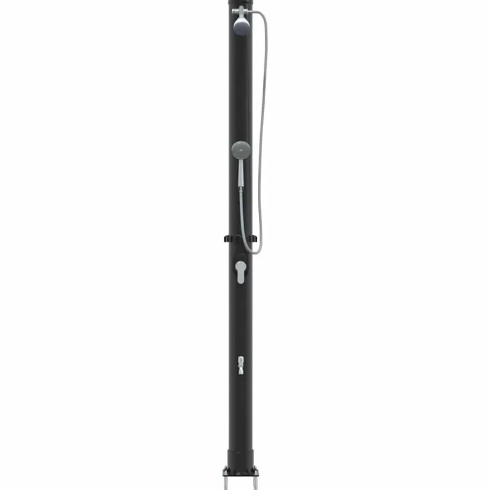 vidaXL Ducha Solar al Aire Libre Negro 217 cm PVC y Aluminio Clearance