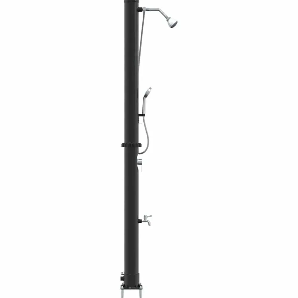 vidaXL Ducha Solar al Aire Libre Negro 217 cm PVC y Aluminio Clearance