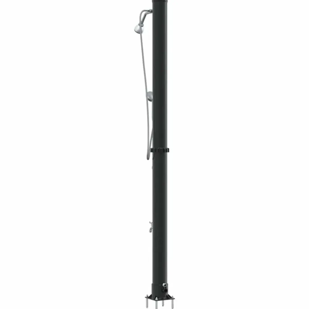 vidaXL Ducha Solar al Aire Libre Negro 217 cm PVC y Aluminio Clearance