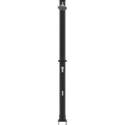 vidaXL Piscina Y Spa-Ducha Solar al Aire Libre Negro 217 cm PVC y Aluminio