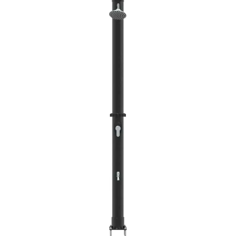 vidaXL Piscina Y Spa-Ducha Solar al Aire Libre Negro 217 cm PVC y Aluminio