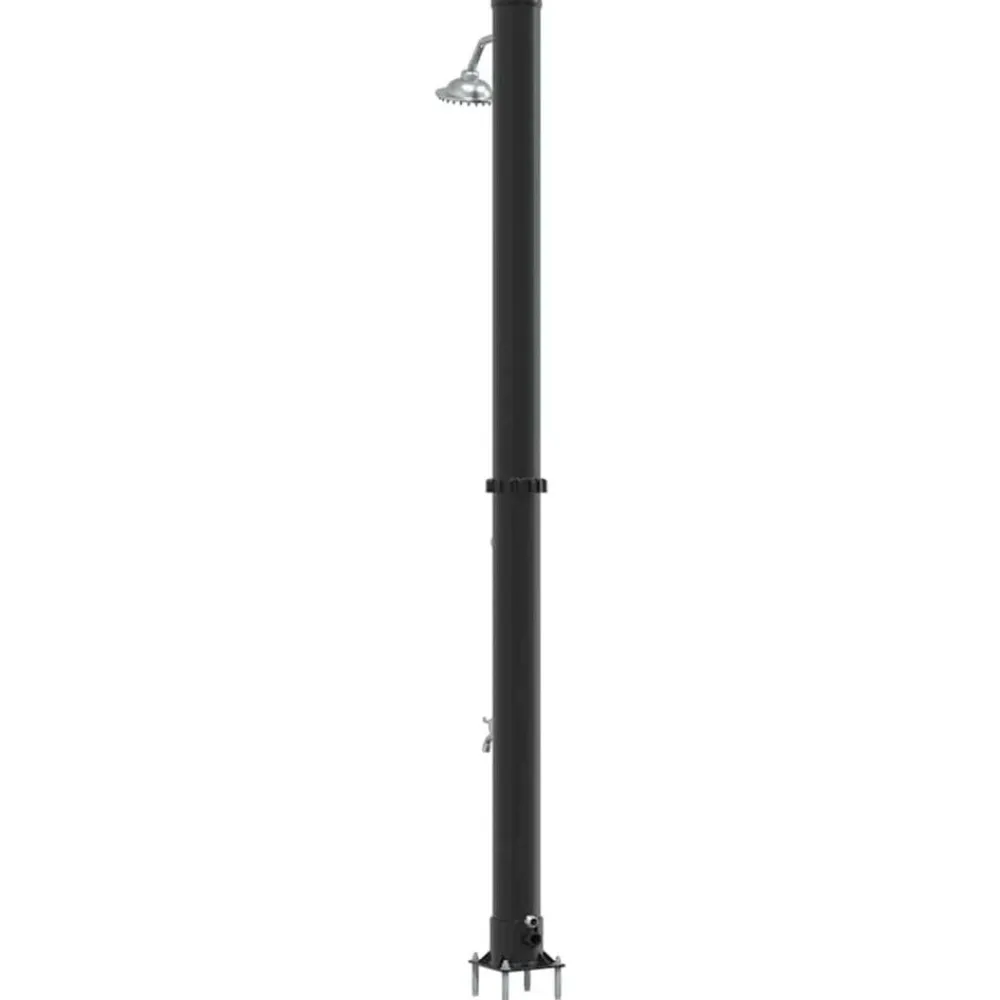vidaXL Piscina Y Spa-Ducha Solar al Aire Libre Negro 217 cm PVC y Aluminio