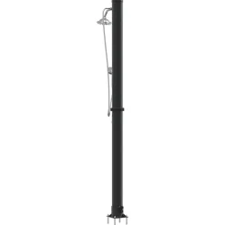 vidaXL Piscina Y Spa-Ducha Solar al Aire Libre Negro 217 cm PVC y Aluminio