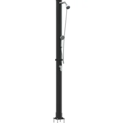 vidaXL Ducha Solar al Aire Libre Negro 217 cm PVC y Aluminio New