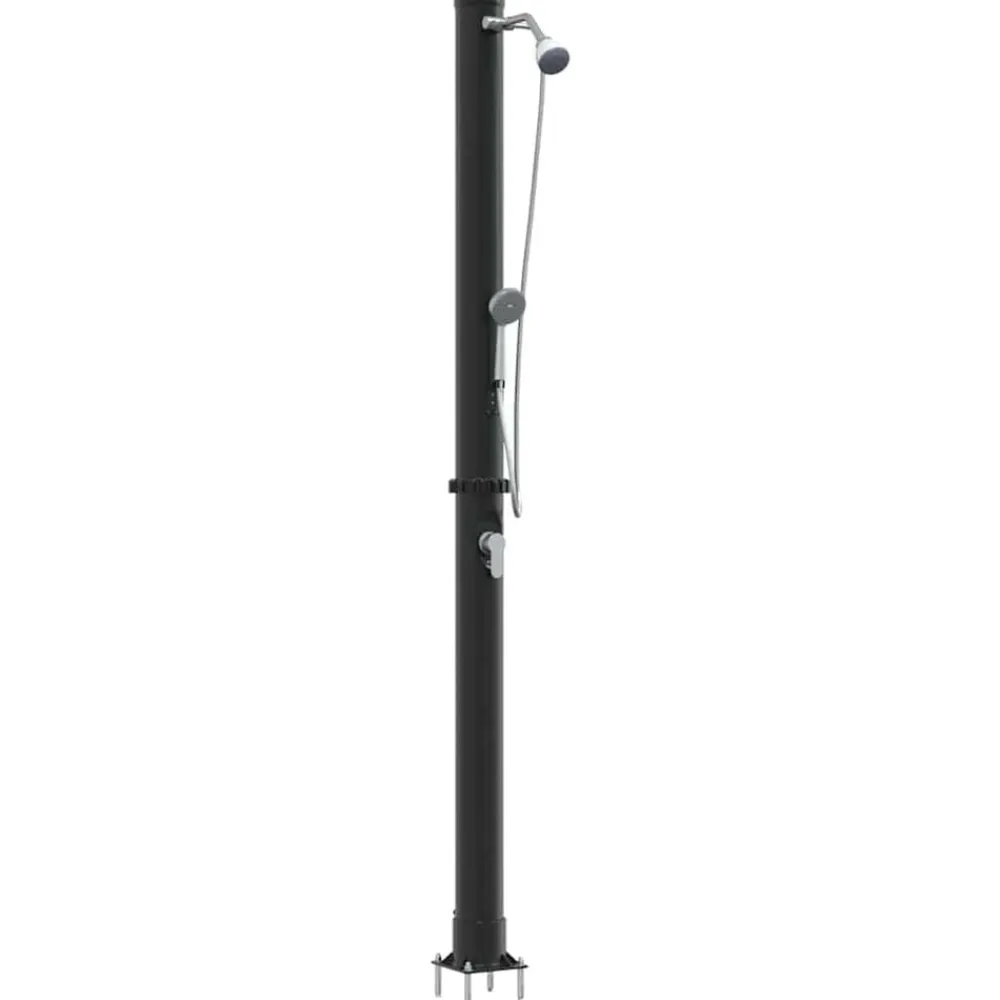vidaXL Ducha Solar al Aire Libre Negro 217 cm PVC y Aluminio New