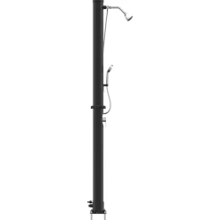 vidaXL Ducha Solar al Aire Libre Negro 217 cm PVC y Aluminio New