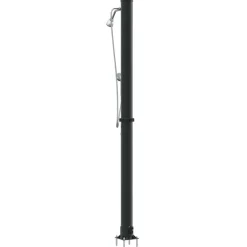 vidaXL Ducha Solar al Aire Libre Negro 217 cm PVC y Aluminio New