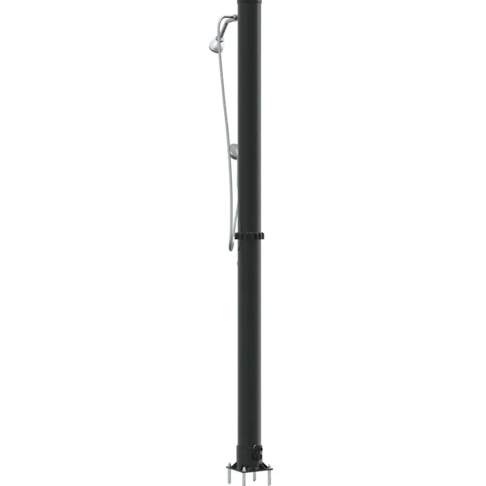 vidaXL Ducha Solar al Aire Libre Negro 217 cm PVC y Aluminio New