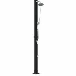 vidaXL Ducha Solar al Aire Libre Negro 217 cm PVC y Aluminio