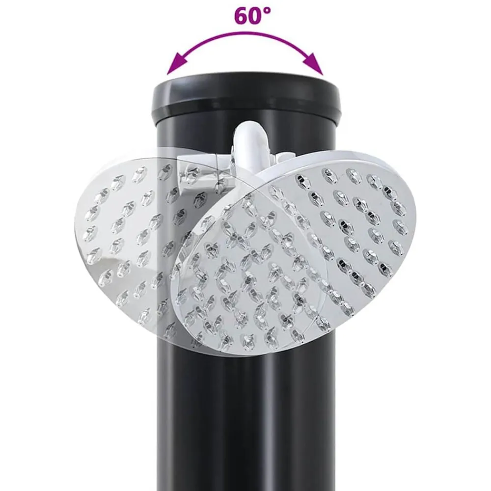vidaXL Ducha Solar al Aire Libre Negro 217 cm PVC y Aluminio