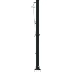 vidaXL Ducha Solar al Aire Libre Negro 217 cm PVC y Aluminio