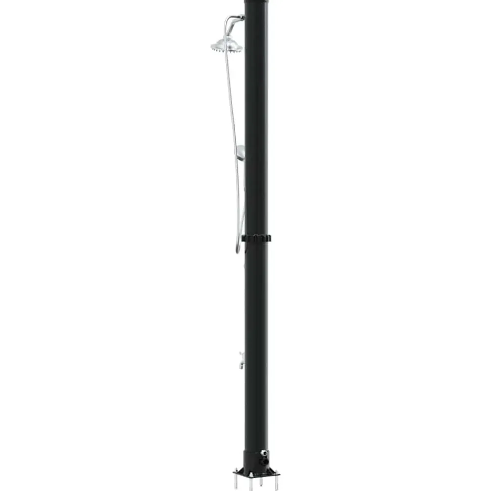 vidaXL Ducha Solar al Aire Libre Negro 217 cm PVC y Aluminio