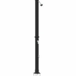vidaXL Ducha Solar al Aire Libre Negro 217 cm PVC y Aluminio Outlet