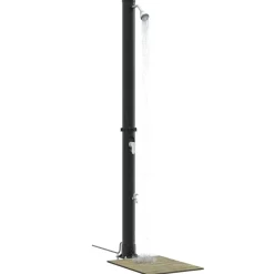 vidaXL Ducha Solar al Aire Libre Negro 217 cm PVC y Aluminio Outlet