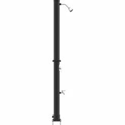 vidaXL Ducha Solar al Aire Libre Negro 217 cm PVC y Aluminio Outlet