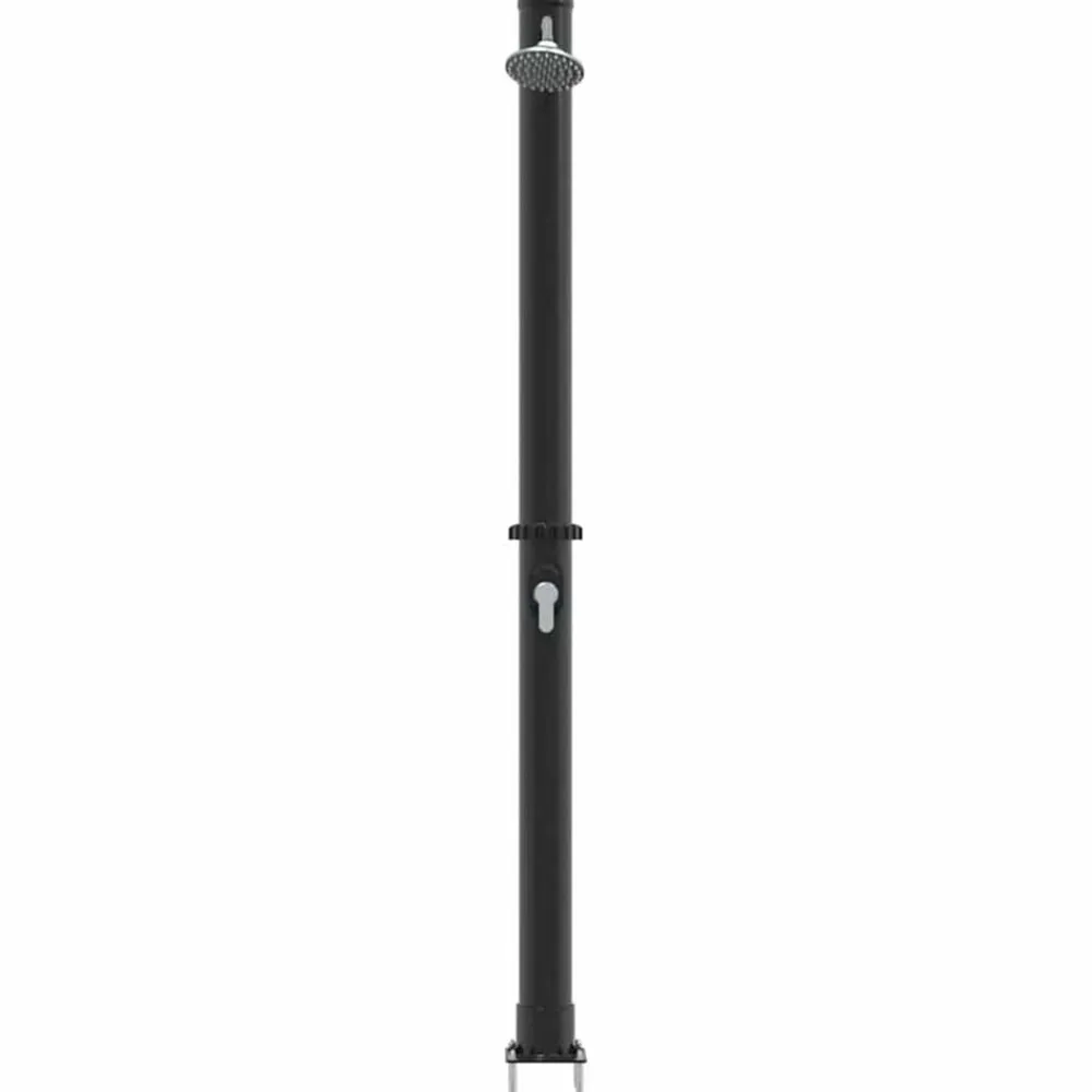 vidaXL Piscina Y Spa-Ducha Solar al Aire Libre Negro 217 cm PVC y Aluminio