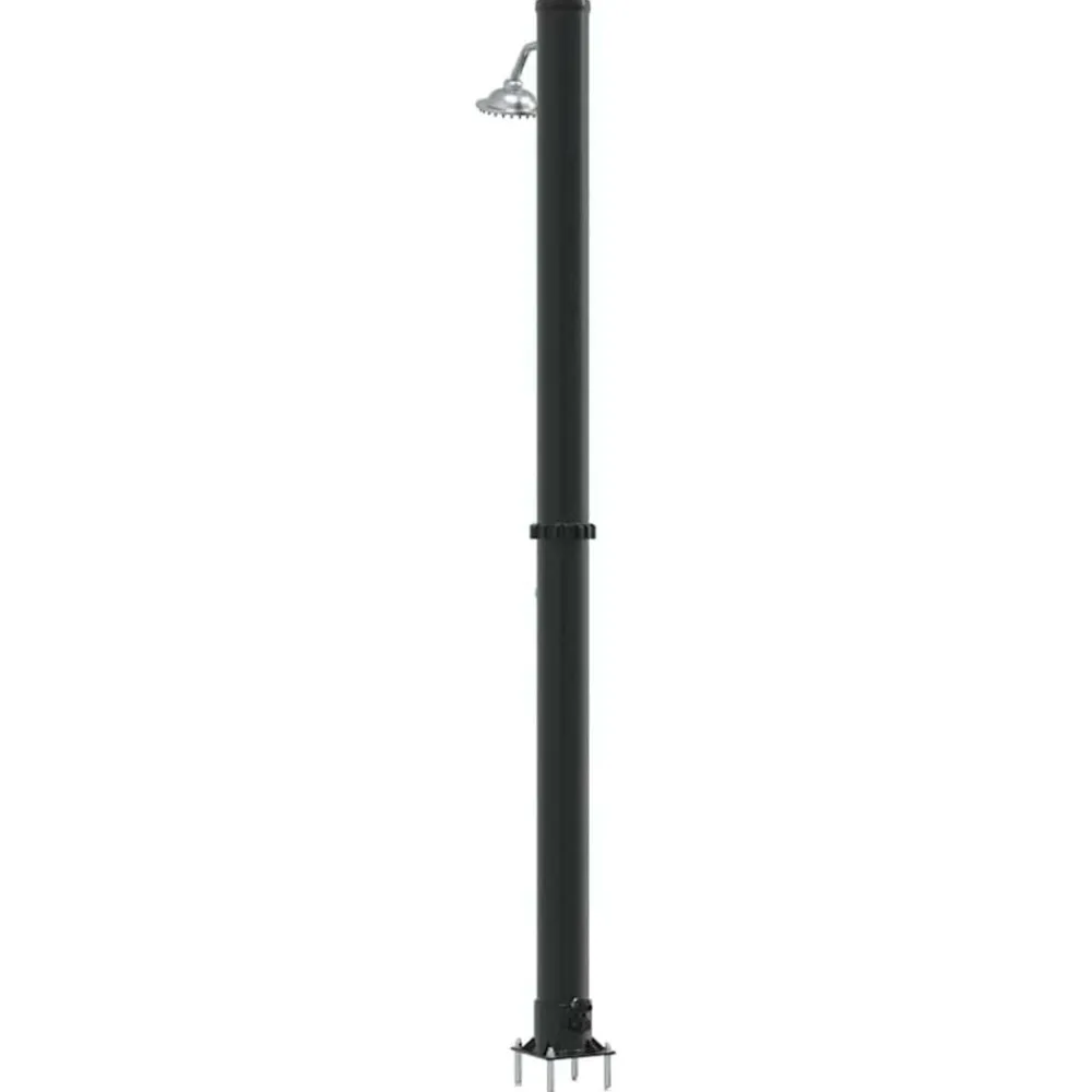 vidaXL Piscina Y Spa-Ducha Solar al Aire Libre Negro 217 cm PVC y Aluminio