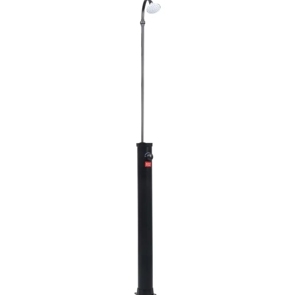 vidaXL Piscina Y Spa-Ducha solar de jardín negro 215 cm 8 L