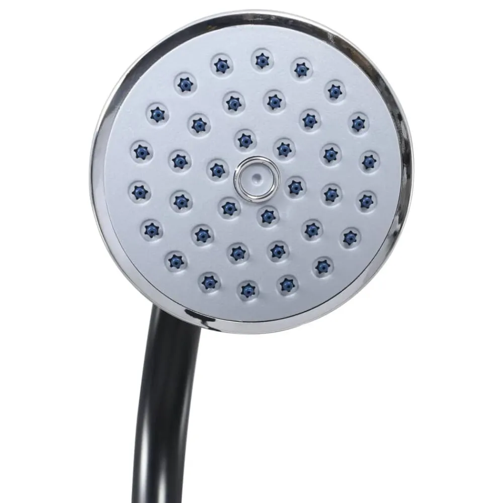 vidaXL Piscina Y Spa-Ducha solar de jardín negro 215 cm 8 L