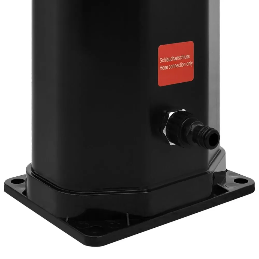 vidaXL Ducha solar exterior con rociador y grifo 35 L Negro Best