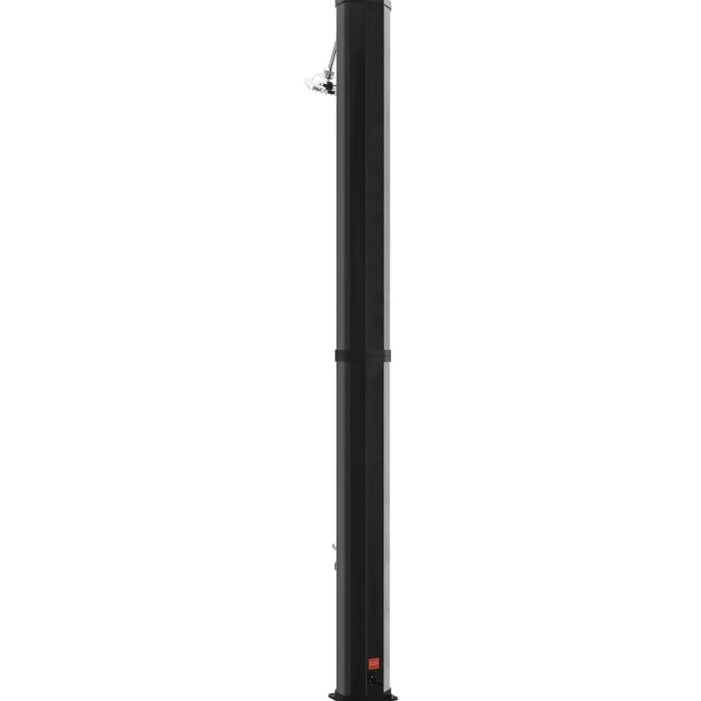 vidaXL Ducha solar exterior con rociador y grifo 35 L Negro Best