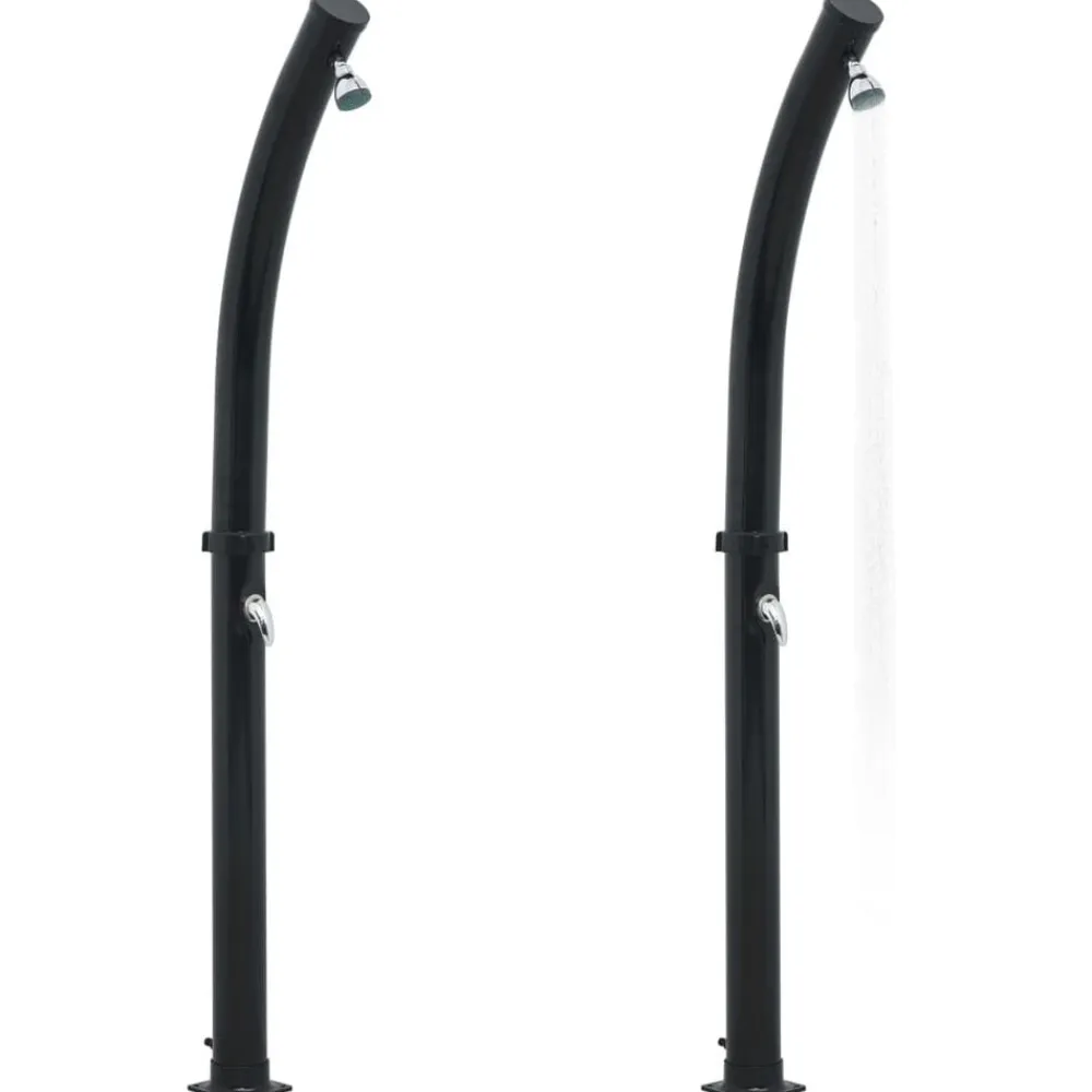 vidaXL Ducha solar negra 214 cm 20 L New