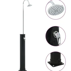 vidaXL Ducha solar negro 214 cm 20 L Outlet