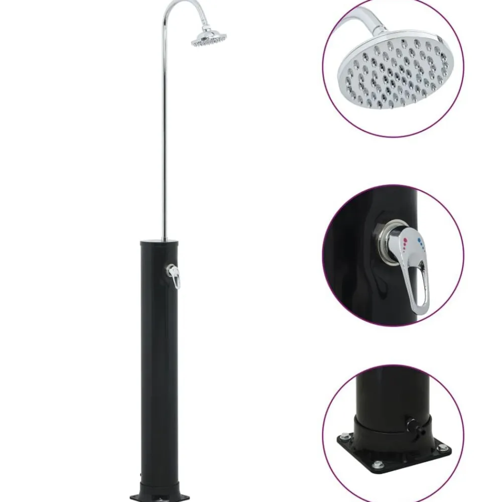 vidaXL Ducha solar negro 214 cm 20 L Outlet