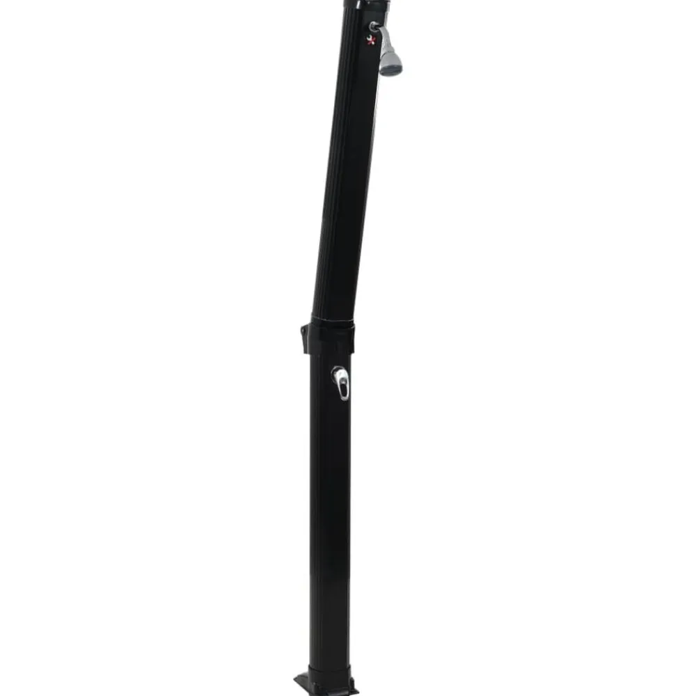 vidaXL Piscina Y Spa-Ducha solar plegable negra 214 cm 23 L