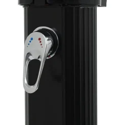 vidaXL Piscina Y Spa-Ducha solar plegable negra 214 cm 23 L