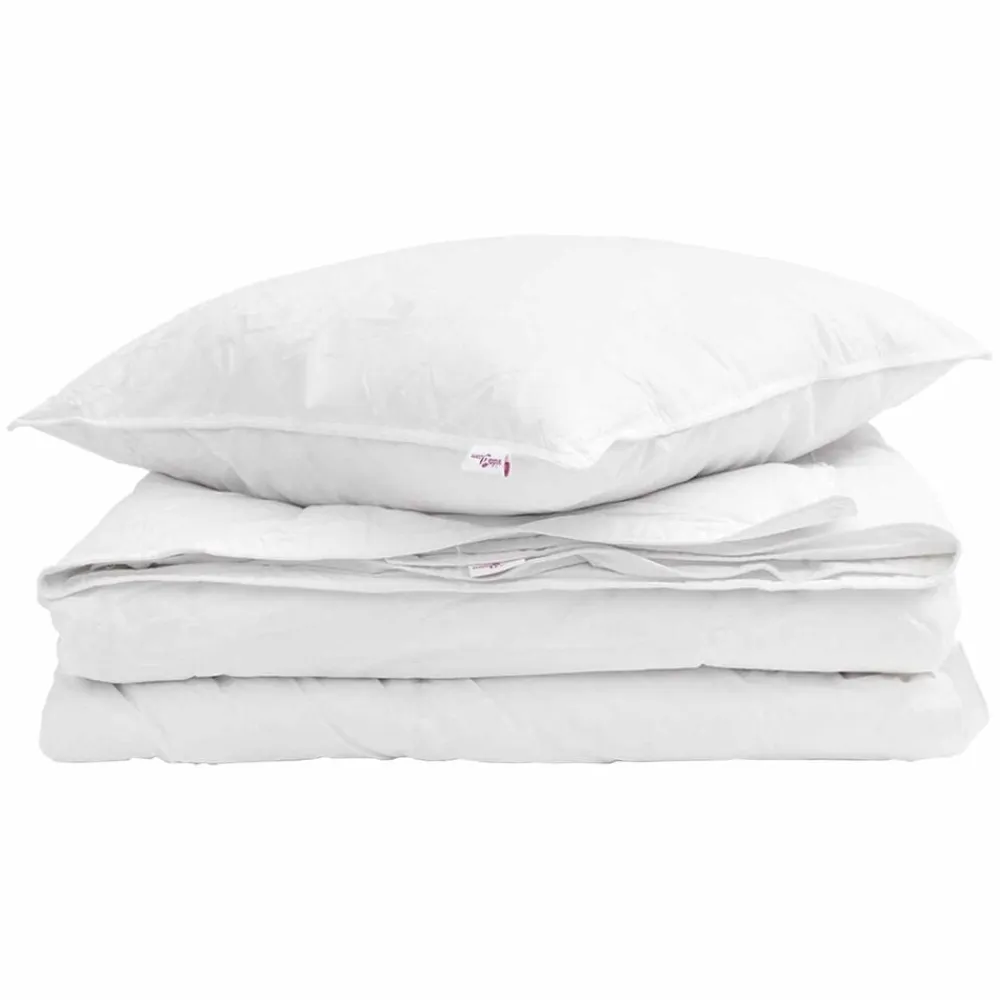 vidaXL Duvet 2 en 1 con almohada 2 pcs Pluma de pato New