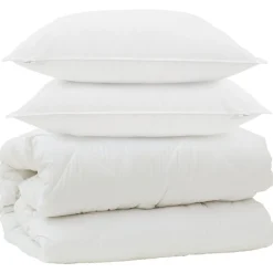 vidaXL Edredón con almohadas con almohada 3 pcs Microfibra Discount